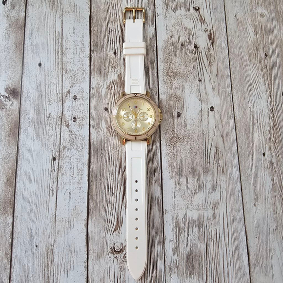 Women's Tommy Hilfiger White Gold Watch - Picture 1 of 9